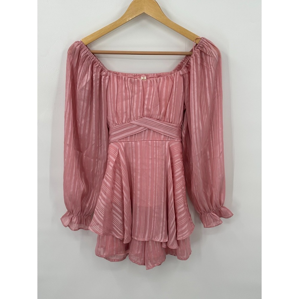 Kenedik Pink Romper Womens 12 Fairy Coquette Romantic Feminine Dainty Flirty